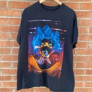 Lady Gaga 2-Sided Enigma Black Men’s T Shirt XL Las Vegas Residency Concert Tour